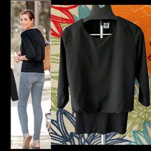 sold - CAbi Indulgence Top #5205 - Great layered look - Black - M